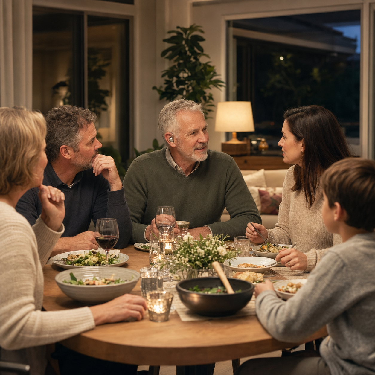 Can't Follow Family Dinner? Hearing-Aid Tuning and Seating Tips for Group Noise