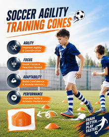 Kids Soccer Goals for Backyard Lawn Beach Set of 2, 6x4ft/4x3ft Portable Soccer Nets, Kids Soccer Net Training Equipment with Soccer Ball, inflator, Ladder, Cones, Targets for Boys & Girls