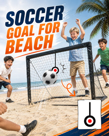 Kids Soccer Goals for Backyard Lawn Beach Set of 2, 6x4ft/4x3ft Portable Soccer Nets, Kids Soccer Net Training Equipment with Soccer Ball, inflator, Ladder, Cones, Targets for Boys & Girls