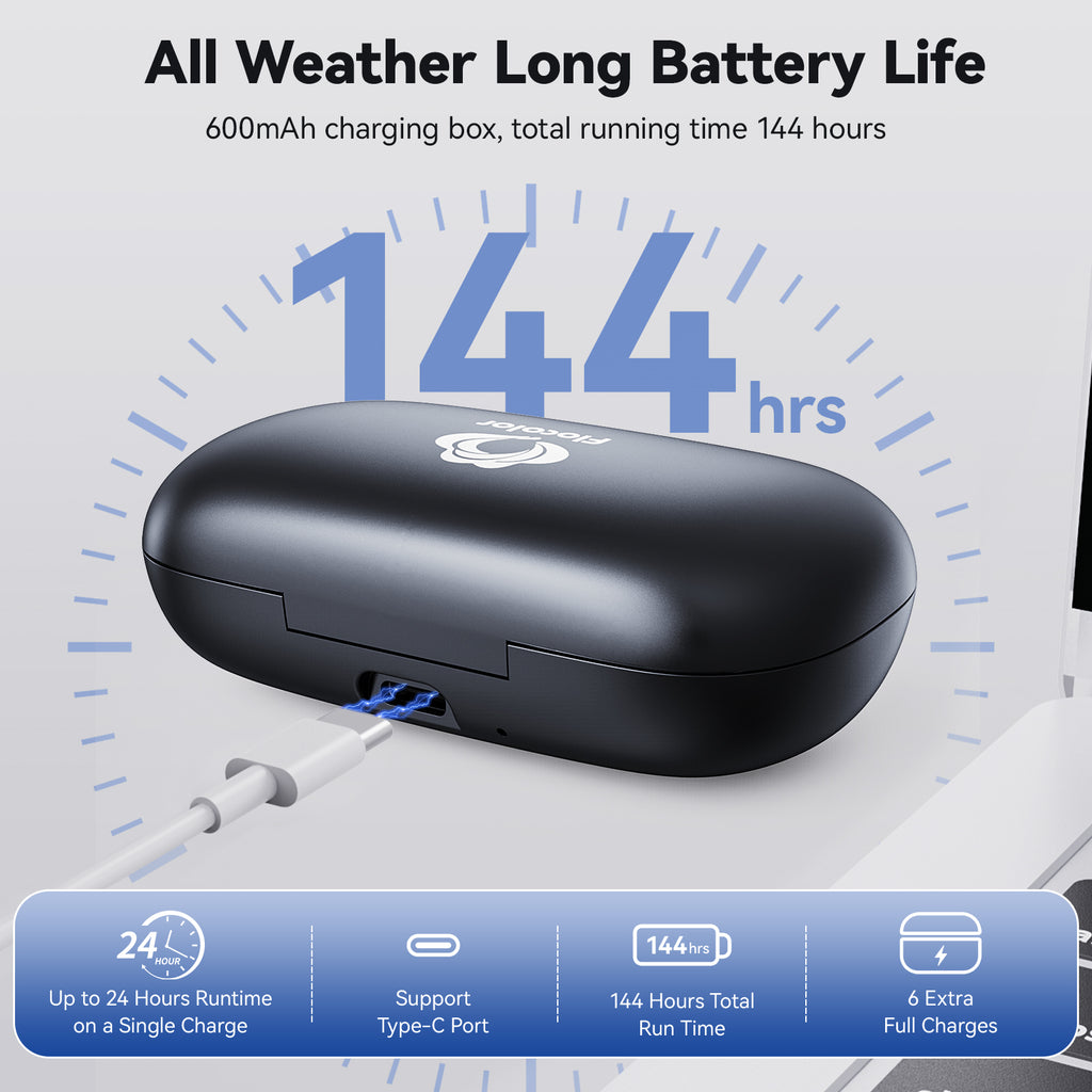 Flocolor T007 Hearing Aids for Seniors, 32 Channels Rechargeable Noise Cancelling