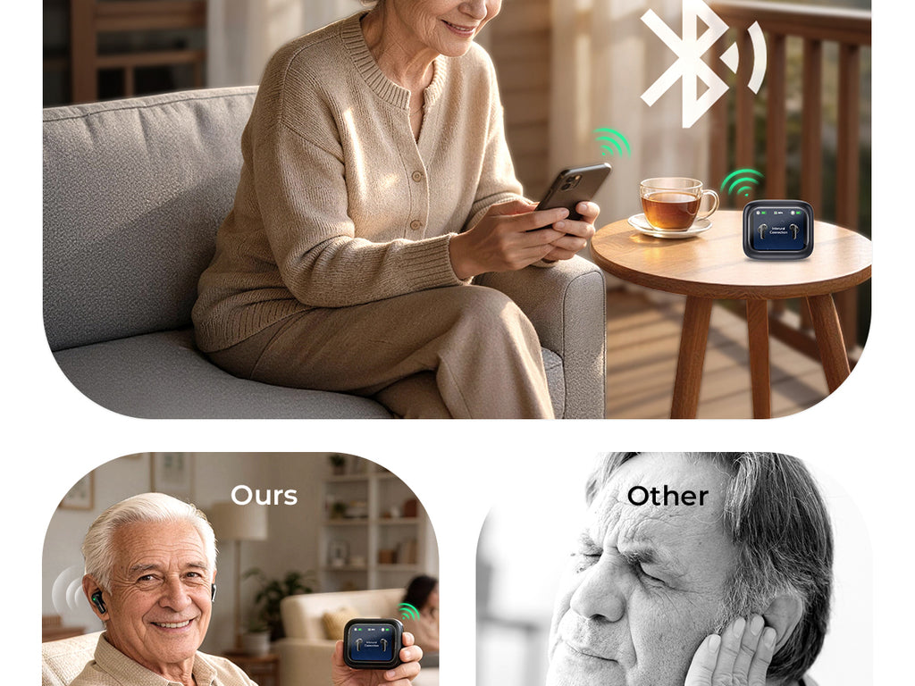 Flocolor 2501 Hearing Aids for Seniors, Rechargeable Noise Cancelling Hearing Aids With APP Control